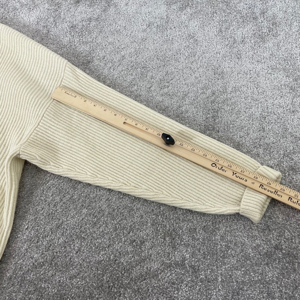Patagonia Cardigan Sweater Womens Extra Large Recycled Wool Blend Ribbed Ivory - Picture 11 of 13